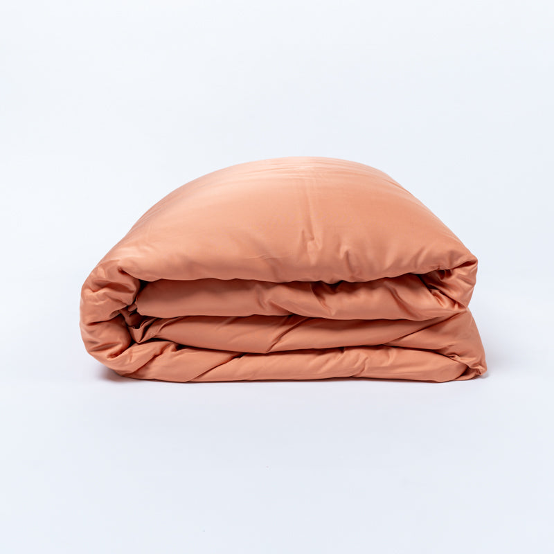 Linen and Homes Duvet Cover-Cinnamon Stripes