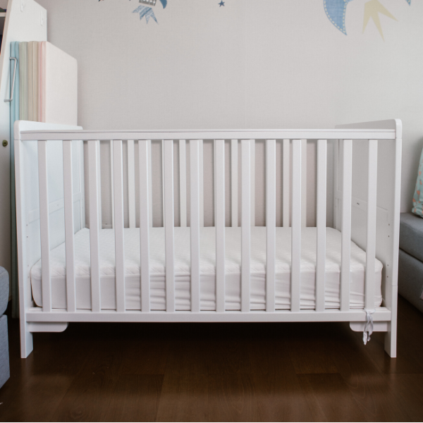 Gray and store white crib sheets